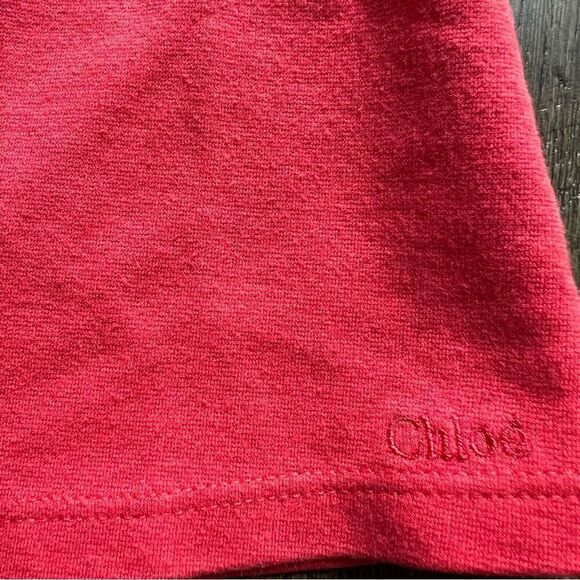 Chloe Long-Sleeve Ruffle-Trim Shift Dress Red Pink Holiday Special Occassion 18 - Picture 4 of 8